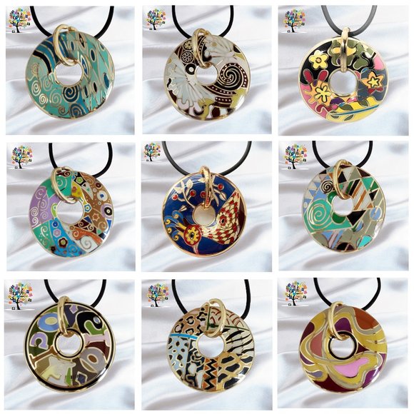 Fashion Statement Enamel Pendant Necklace - Picture 4 of 4